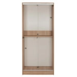 ΝΤΟΥΛΑΠΑ ΣΥΡΟΜΕΝΗ ADLER ΜΕΛΑΜΙΝΗΣ 90x45x210Yεκ. SONAMA OAK 2ΦΥΛΛΗ HM2436.01