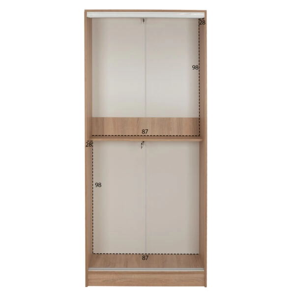 ΝΤΟΥΛΑΠΑ ΣΥΡΟΜΕΝΗ ADLER ΜΕΛΑΜΙΝΗΣ 90x45x210Yεκ. SONAMA OAK 2ΦΥΛΛΗ HM2436.01