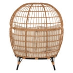 ΠΟΛΥΘΡΟΝΑ ΦΩΛΙΑ MIAMI 2 ΑΤΟΜΩΝ ΤΥΠΟΥ RATTAN HM5870.01 130x80x157Υ εκ.