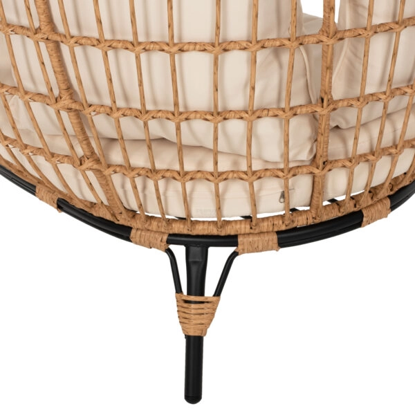 ΠΟΛΥΘΡΟΝΑ ΦΩΛΙΑ MIAMI 2 ΑΤΟΜΩΝ ΤΥΠΟΥ RATTAN HM5870.01 130x80x157Υ εκ.