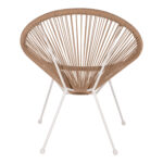 ΠΟΛΥΘΡΟΝΑ ACAPULCO Τ. ΦΩΛΙΑ ΜΕΤΑΛΛΟ ΛΕΥΚΟ ΜΕ TWISTED WICKER HM5871.02 70x73x79 εκ.