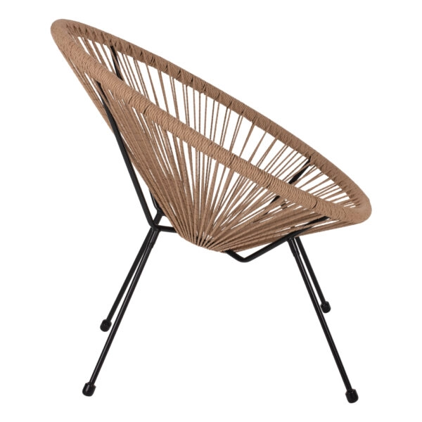 ΠΟΛΥΘΡΟΝΑ ACAPULCO Τ. ΦΩΛΙΑ ΜΕΤΑΛΛΟ ΜΑΥΡΟ ΜΕ TWISTED WICKER HM5871.01 70x73x79 εκ.