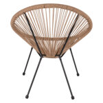 ΠΟΛΥΘΡΟΝΑ ACAPULCO Τ. ΦΩΛΙΑ ΜΕΤΑΛΛΟ ΜΑΥΡΟ ΜΕ TWISTED WICKER HM5871.01 70x73x79 εκ.