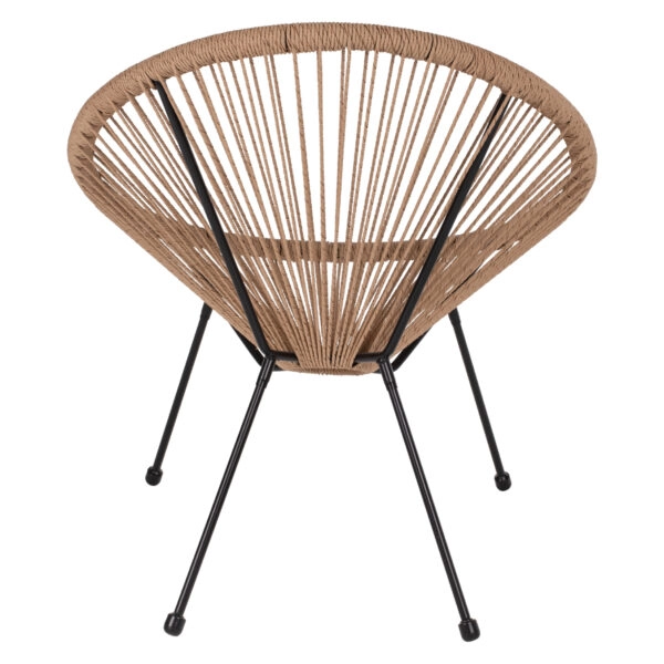 ΠΟΛΥΘΡΟΝΑ ACAPULCO Τ. ΦΩΛΙΑ ΜΕΤΑΛΛΟ ΜΑΥΡΟ ΜΕ TWISTED WICKER HM5871.01 70x73x79 εκ.