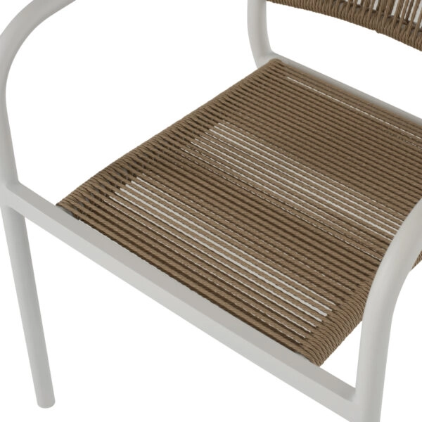 ΠΟΛΥΘΡΟΝΑ ΑΛΟΥΜΙΝΙΟΥ ΛΕΥΚΟ ΜΕ PE RATTAN WICKER HM5856.01 57x63x80Yεκ.