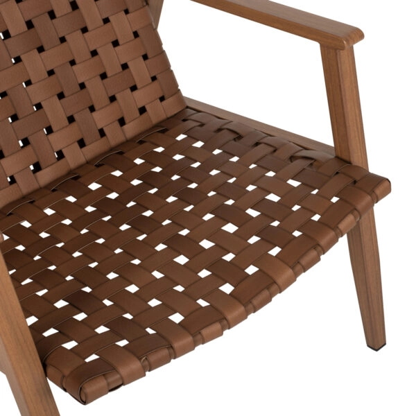 ΠΟΛΥΘΡΟΝΑ ΜΕΤΑΛΛΟ ΟΨΗ ΞΥΛΟΥ & RATTAN ΔΕΡΜΑ-LOOK 63,5x75,5x77εκ.HM5868.01