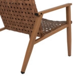 ΠΟΛΥΘΡΟΝΑ ΜΕΤΑΛΛΟ ΟΨΗ ΞΥΛΟΥ & RATTAN ΔΕΡΜΑ-LOOK 63,5x75,5x77εκ.HM5868.01