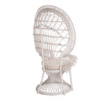 ΠΟΛΥΘΡΟΝΑ ROYAL PEACOCK HM9342.02 RATTAN ΣΕ ΛΕΥΚΟ-ΜΑΞΙΛΑΡΙ ΛΕΥΚΟ 114x72x150Yεκ.