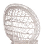 ΠΟΛΥΘΡΟΝΑ ROYAL PEACOCK HM9342.02 RATTAN ΣΕ ΛΕΥΚΟ-ΜΑΞΙΛΑΡΙ ΛΕΥΚΟ 114x72x150Yεκ.