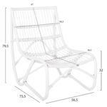 ΠΟΛΥΘΡΟΝΑ GRINN HM9815.03 ΡΑΒΔΟΙ RATTAN ΣΕ ΛΕΥΚΟ 56,5x73,5x79,5Υ εκ.