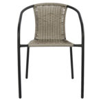 ΠΟΛΥΘΡΟΝΑ ΚΑΡΕΚΛΑ CAMEL HM5015.01 ΓΚΡΙ ΜΕΤΑΛΛΙΚΗ ΜΕ WICKER 48x48-53x72 εκ.