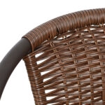 ΠΟΛΥΘΡΟΝΑ ΚΑΡΕΚΛΑ CAMEL HM5015.02 ΚΑΦΕ ΜΕΤΑΛΛΙΚΗ ΜΕ WICKER ΚΑΦΕ 48x48-53x72 cm