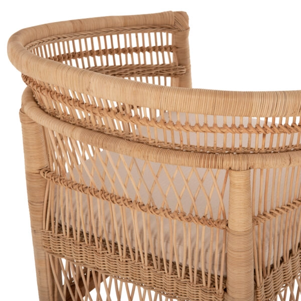 ΠΟΛΥΘΡΟΝΑ MALAWI HM9635.04 ΞΥΛΟ ΜΑΟΝΙ ΕΠΕΝΔΥΣΗ RATTAN ΛΕΥΚΟ ΜΑΞΙΛΑΡΙ ΚΑΘΙΣΜΑΤΟΣ 80x70x86Υεκ.