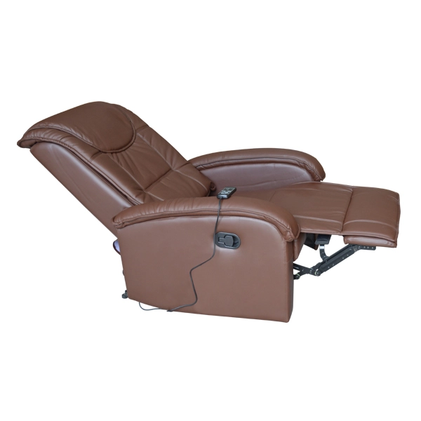 ΠΟΛΥΘΡΟΝΑ RELAX ΜΕ ΜΗΧΑΝΙΣΜΟ MASSAGE ROCCA HM0026.03 PU ΚΑΦΕ ΣΚΟΥΡΟ 80x96x97 εκ.