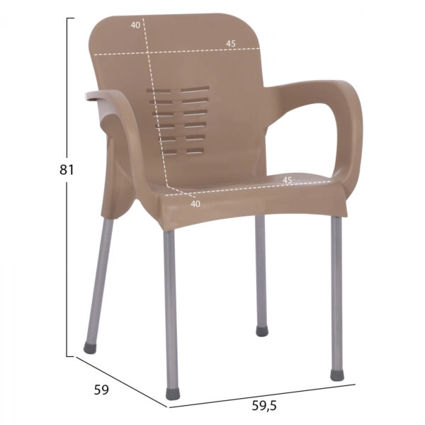 ΠΟΛΥΘΡΟΝΑ ΠΟΛΥΠΡΟΠΥΛΕΝΙΟΥ RECYCLED HM5592.12 ΜΠΕΖ ΧΡΩΜΑ 59,5x59x81 εκ.