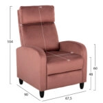 ΠΟΛΥΘΡΟΝΑ RELAX HIBER HM9782.02 ΣΑΠΙΟ ΜΗΛΟ ΒΕΛΟΥΔΟ 67,5x90x104Υ εκ.