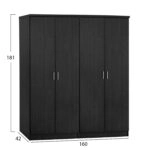 ΣΕΤ 2 ΤΜΧ ΝΤΟΥΛΑΠΑ 4ΦΥΛΛΗ ZEBRANO 160X42X181 HM11350.01