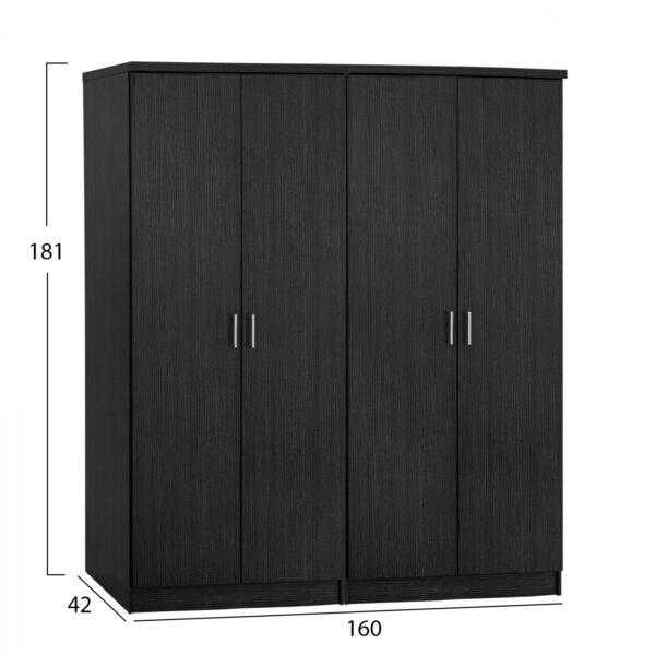 ΣΕΤ 2 ΤΜΧ ΝΤΟΥΛΑΠΑ 4ΦΥΛΛΗ ZEBRANO 160X42X181 HM11350.01