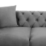 ΣΕΤ ΣΑΛΟΝΙ MOBAR τ.CHESTERFIELD HM11935.01 ΓΚΡΙ ΒΕΛΟΥΔΟ-ΜΕΤΑΛ.ΠΟΔΙΑ