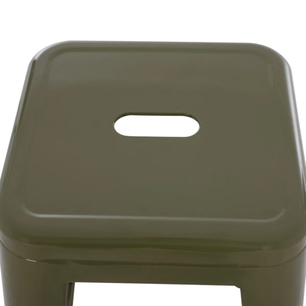 ΣΚΑΜΠΟ BAR ΜΕΤΑΛΛΙΚΟ MELITA ΣΕ DARK OLIVE GREEN HM8642.03 43x43x78 εκ.