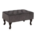 ΤΑΜΠΟΥΡΕ ΥΠΟΠΟΔΙΟ HM226.10 ΓΚΡΙ ΒΕΛΟΥΔΟ T.CHESTERFIELD EMMA 80x46x42Y εκ.