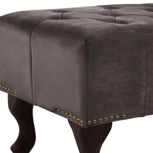 ΤΑΜΠΟΥΡΕ ΥΠΟΠΟΔΙΟ HM226.10 ΓΚΡΙ ΒΕΛΟΥΔΟ T.CHESTERFIELD EMMA 80x46x42Y εκ.