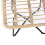 ΤΡΑΠΕΖΙ ΜΕΤΑΛΛΙΚΟ GERRY HM5717 ΜΕ WICKER ΜΠΕΖ 50x50x48,5 εκ.