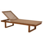 ΞΑΠΛΩΣΤΡΑ PATRON HM5993 TEAK ΞΥΛΟ ΚΑΙ ΣΧΟΙΝΙ VIRO ΣΕ ΠΛΕΞΗ WICKER 191x65x86Yεκ.