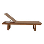 ΞΑΠΛΩΣΤΡΑ PATRON HM5993 TEAK ΞΥΛΟ ΚΑΙ ΣΧΟΙΝΙ VIRO ΣΕ ΠΛΕΞΗ WICKER 191x65x86Yεκ.