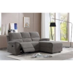 RELAX ΚΑΝΑΠΕΣ RECLINER ΓΩΝΙΑ ΔΕΞΙΑ ΓΚΡΙ 212x156xH96cm