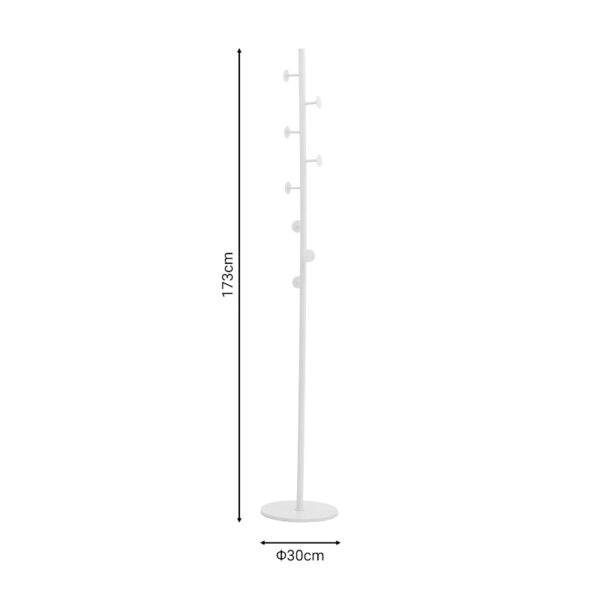 Καλόγερος Kroker  λευκό μέταλλο 30x30x173εκ