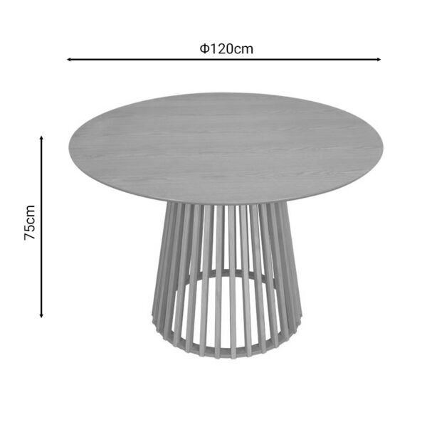 Τραπέζι Domonic  φυσικό Φ120x75εκ