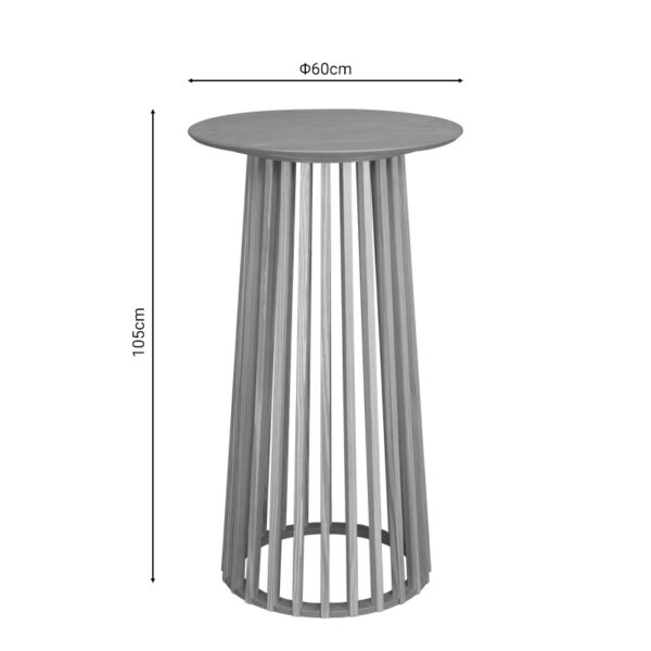 Τραπέζι μπαρ Fugol  mdf φυσικό Φ60x105εκ