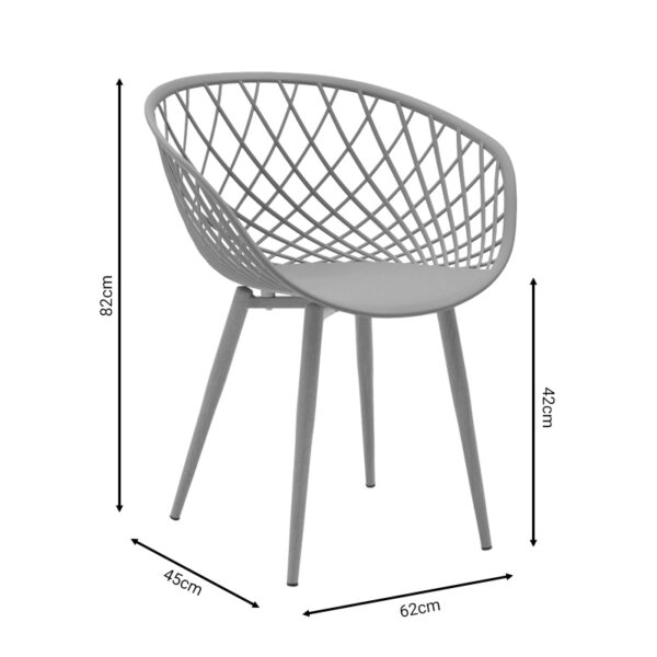 Πουθρόνα Ezra  cappuccino pp-πόδι φυσικό μέταλλο 62x42x82εκ