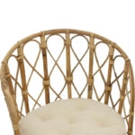 Πολυθρόνα Rostan Inart φυσικό rattan με μαξιλάρι 60x46x80εκ