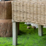 Rattan Καρέκλα Ξύλο/Ρατάν σε Φυσική Απόχρωση (48x62x103)cm