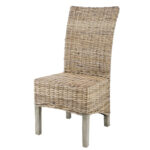 Rattan Καρέκλα Ξύλο/Ρατάν σε Φυσική Απόχρωση (48x62x103)cm