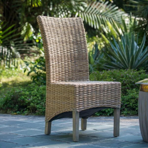 Rattan Καρέκλα Ξύλο/Ρατάν σε Φυσική Απόχρωση (48x62x103)cm