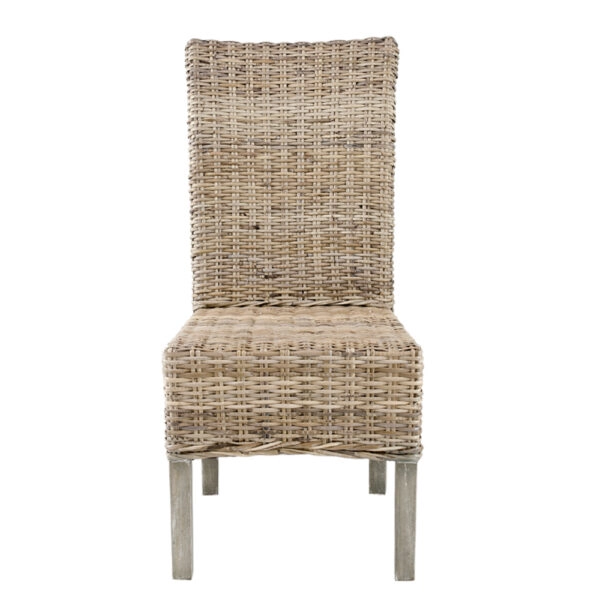 Rattan Καρέκλα Ξύλο/Ρατάν σε Φυσική Απόχρωση (48x62x103)cm