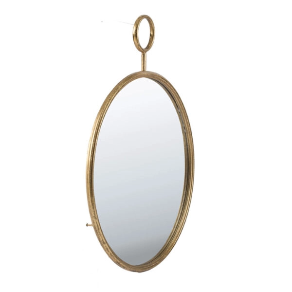 Mirror Καθρέπτης Τοίχου Μέταλλο/Γυαλί Χρυσό (57x4.5x72)cm