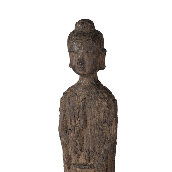 Buddha Διακοσμητικός Βούδας Ρητίνη Καφέ (8.9x8.9x60.2)cm