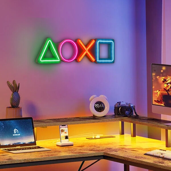 Φωτιστικό LED Neon "Playstation"  πολύχρωμο 57x2x15εκ.