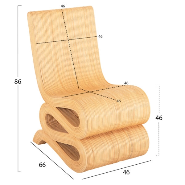 ΠΟΛΥΘΡΟΝΑ CURVY LOUNGE2 HM9885 ΦΥΣΙΚΟ RATTAN 46x66x86Υεκ.