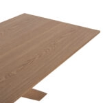 ΤΡΑΠΕΖΙ PAOLO HM9853 MDF ΜΕ ΚΑΠΛΑΜΑ ΦΡΑΞΙΝΟΥ-ΠΟΔΙΑ RUBBERWOOD-ΦΥΣΙΚΟ 180x90x75Yεκ