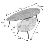 Τραπέζι σαλονιού Monty  καρυδί μελαμίνης 116x46x46εκ