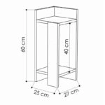 Κομοδίνο Elos  σετ 2 τεμαχίων χρώμα λευκό 25x27x60εκ.