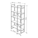 Βιβλιοθήκη Dusan  χρώμα sepet oak 87,5x30x175εκ.