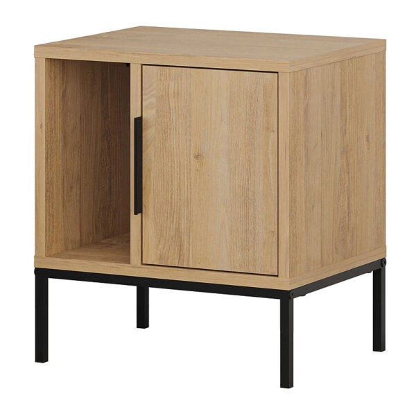 Κομοδίνο Glynn  χρώμα saphhire oak 45x35x50εκ.