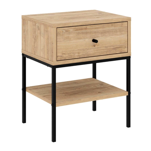 Κομοδίνο Lisa  χρώμα saphhire oak 45x35x56εκ.