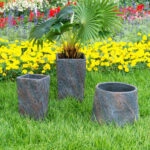 Planter Κασπώ Τσιμεντένιο Γκρι (36x36x34)cm